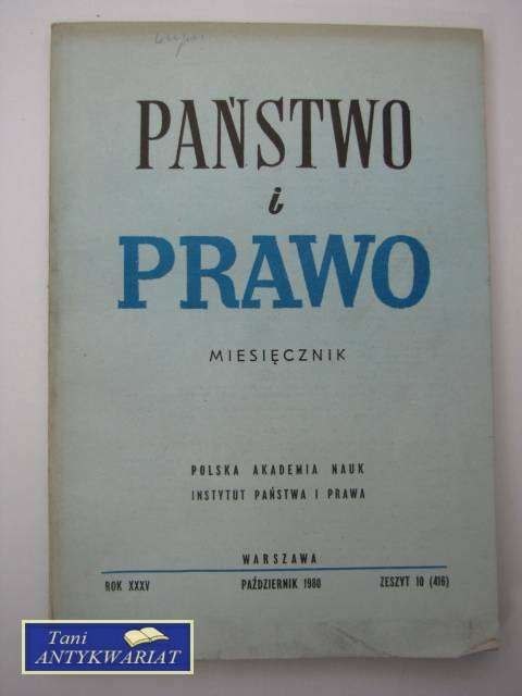 PAŃSTWO I PRAWO ZESZYT 10 (416)