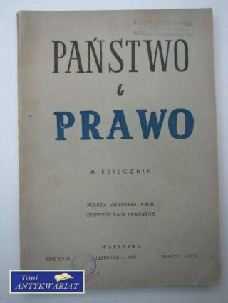 PAŃSTWO I PRAWO ZESZYT 11 (273)