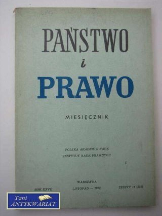 PAŃSTWO I PRAWO ZESZYT 11 (321)