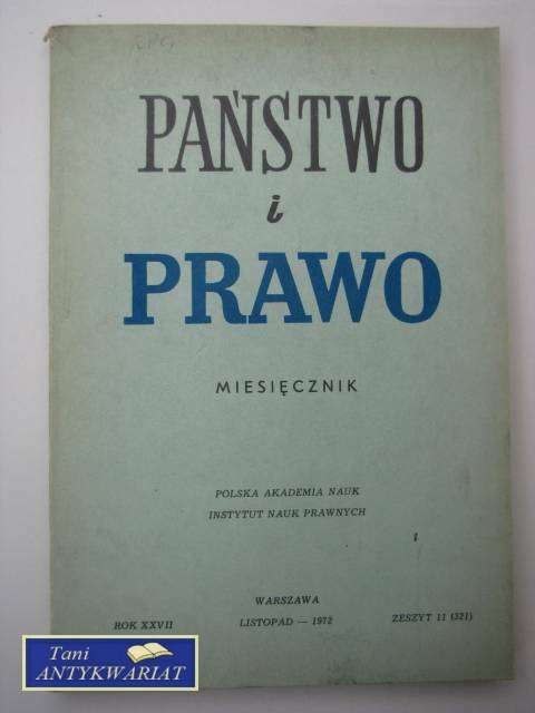 PAŃSTWO I PRAWO ZESZYT 11 (321)