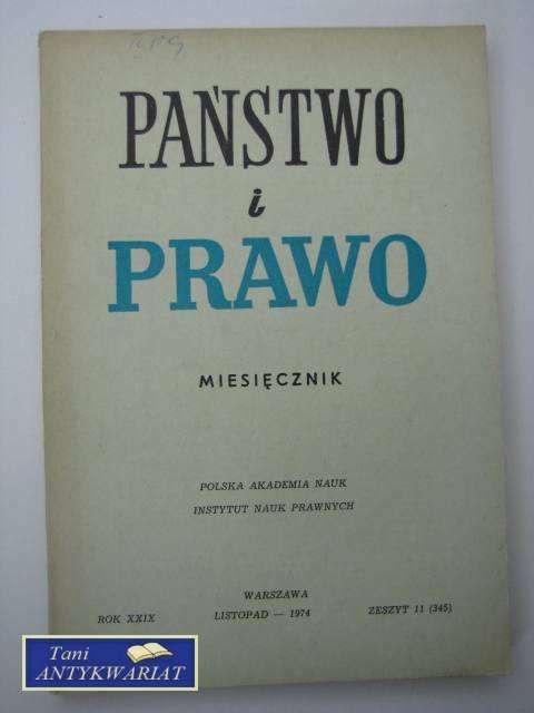 PAŃSTWO I PRAWO ZESZYT 11 (345)