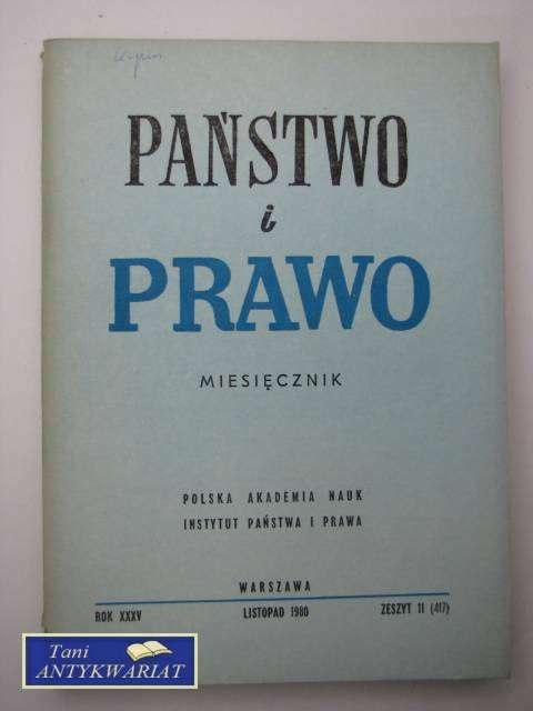 PAŃSTWO I PRAWO ZESZYT 11 (417)