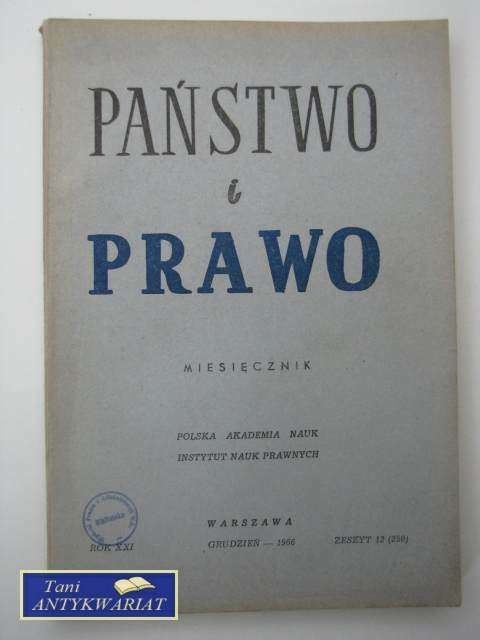 PAŃSTWO I PRAWO ZESZYT 12 (250)