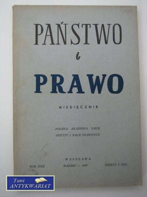 PAŃSTWO I PRAWO ZESZYT 3 (253)