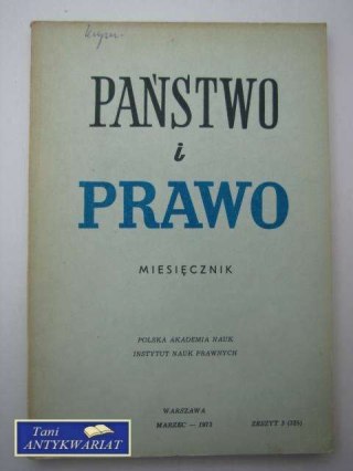 PAŃSTWO I PRAWO ZESZYT 3 (325)