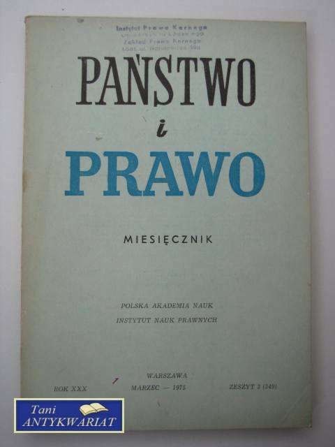 PAŃSTWO I PRAWO ZESZYT 3 (349)