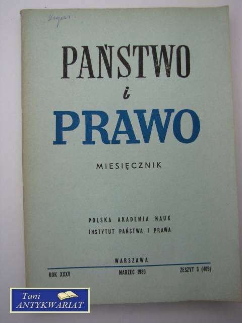 PAŃSTWO I PRAWO ZESZYT 3 (409)