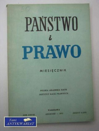 PAŃSTWO I PRAWO ZESZYT 4 (326)