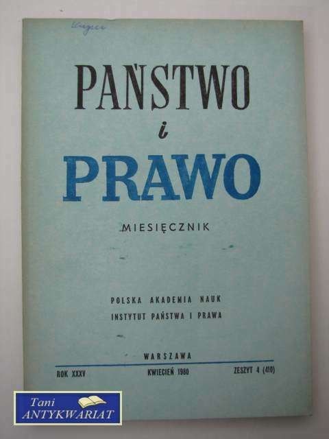 PAŃSTWO I PRAWO ZESZYT 4 (410)