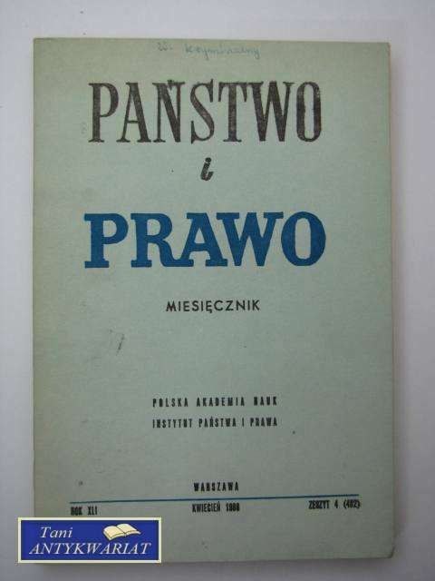 PAŃSTWO I PRAWO ZESZYT 4 (482)