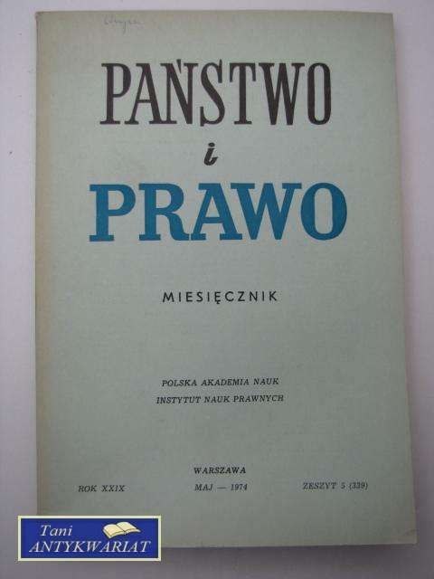 PAŃSTWO I PRAWO ZESZYT 5 (339)
