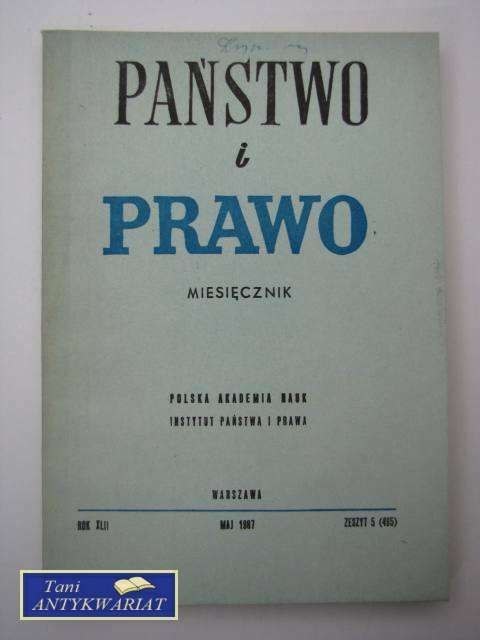 PAŃSTWO I PRAWO ZESZYT 5 (495)