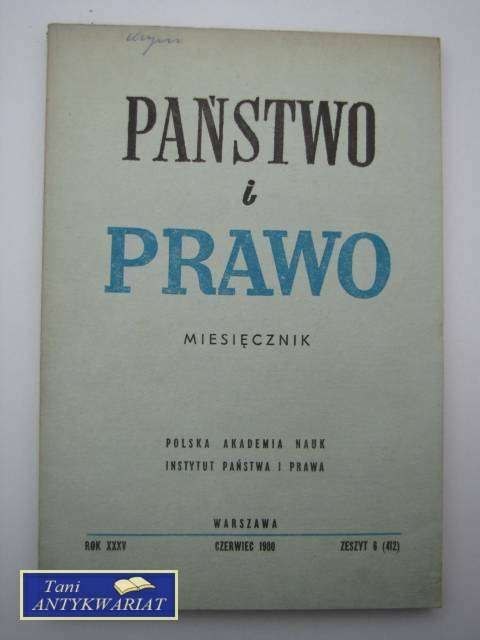 PAŃSTWO I PRAWO ZESZYT 6 (412)