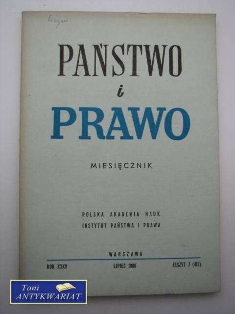 PAŃSTWO I PRAWO ZESZYT 7 (413)
