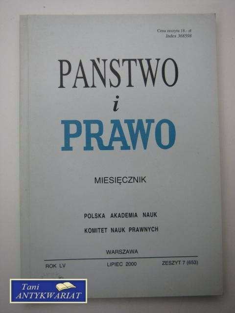 PAŃSTWO I PRAWO ZESZYT 7 (653)