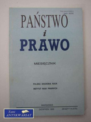 PAŃSTWO I PRAWO ZESZYT 8 (570)