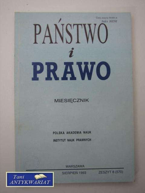 PAŃSTWO I PRAWO ZESZYT 8 (570)