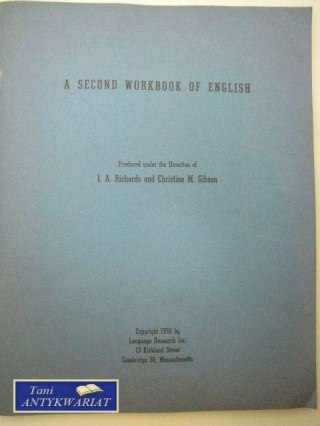 A SECOND WORKBOOK OF ENGLISH