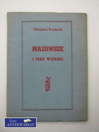 MAZOWSZE I INNE WIERSZE