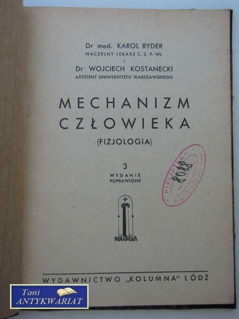 MECHANIZM CZŁOWIEKA (FIZJOLOGIA)