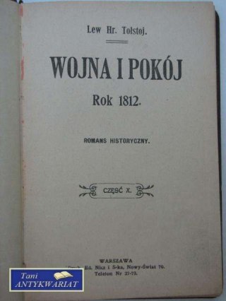 WOJNA I POKÓJ ROK 1812