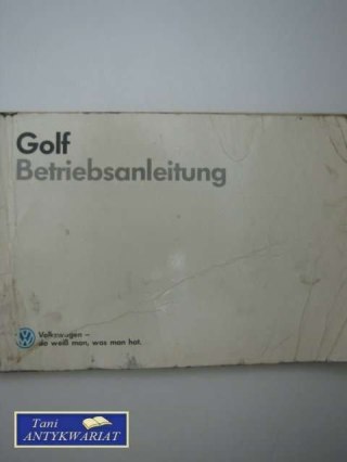 GOLF BETRIEBSANLEITUNG.