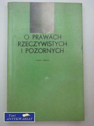 O PRAWACH RZECZYWISTYCH I POZORNYCH