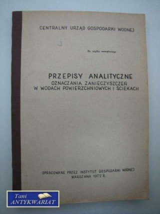 PRZEPISY ANALITYCZNE OZNACZANIA ZANIECZYSZCZEŃ