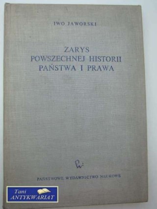 ZARYS POWSZECHNEJ HISTORII PAŃSTWA I PRAWA
