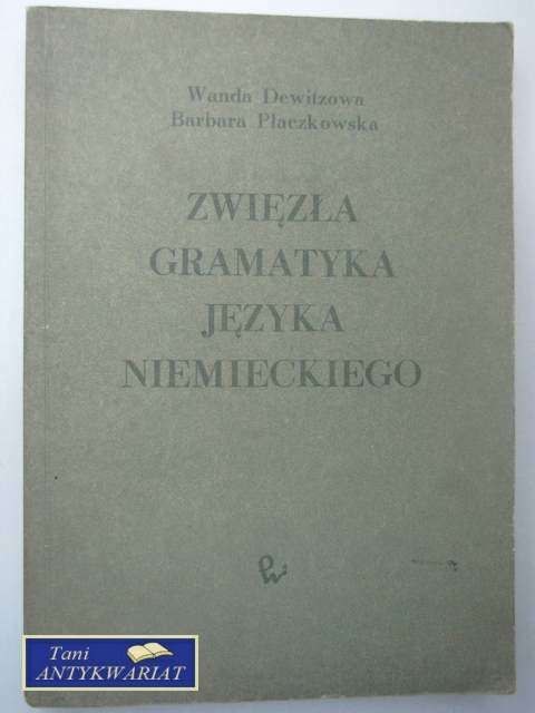 ZWIĘZLA GRAMATYKA JĘZYKA NIEMIECKIEGO