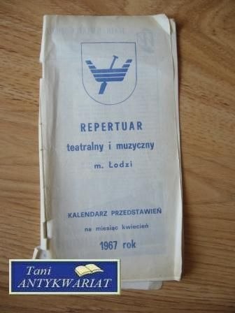 KALENDARZ PRZEDSTAWIEŃ NA MIES. KWIECIEŃ 1967
