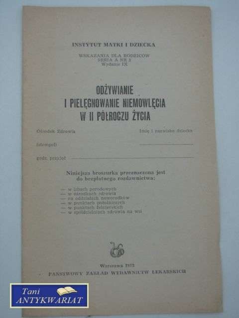 ODŻYWIANIE I PIELĘGNOWANIE NIEMOWLĘCIA