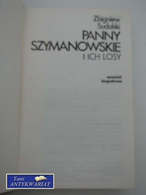 PANNY SZYMANOWSKIE i ich losy