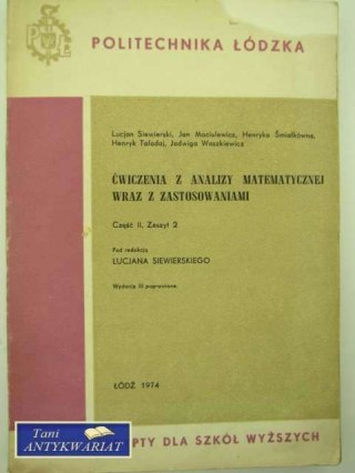 CWICZENIA Z ANALIZY MATEMATYCZNEJ