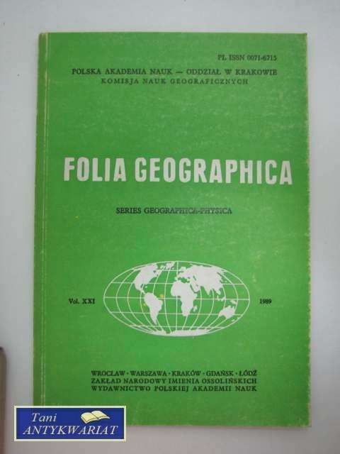 FOLIA GEOGRAPHICA FOLIA GEOGRAPHICA
