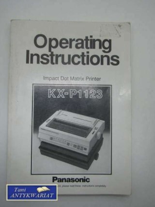 OPERATING INSTRUCTIONS KX-P1123