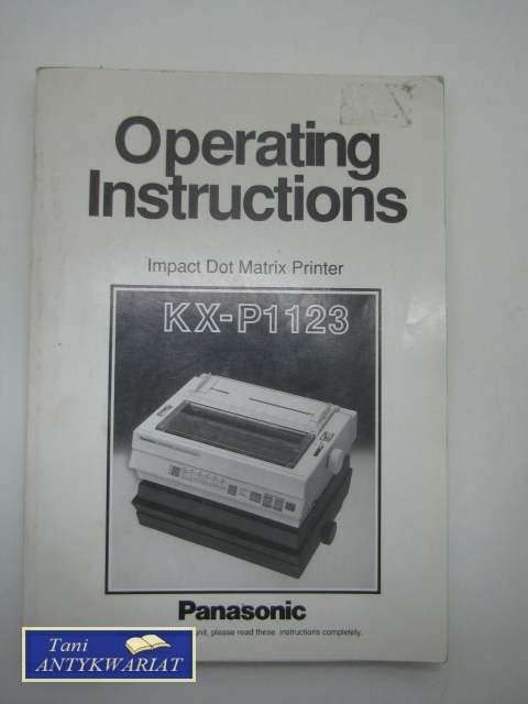 OPERATING INSTRUCTIONS KX-P1123