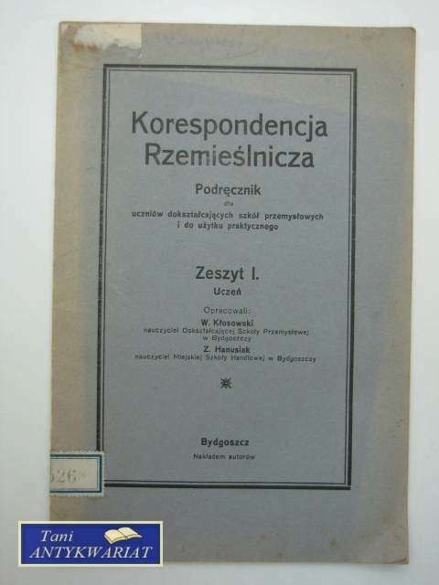 KORESPONDENCJA RZEMIEŚLNICZA ZESZYT 1