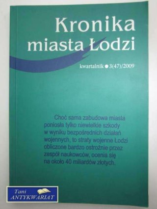 KRONIKA MIASTA ŁODZI