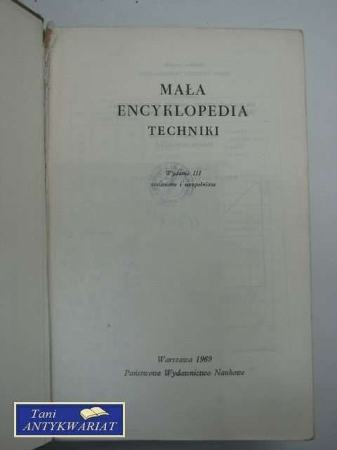 MAŁA ENCYKLOPEDIA TECHNIKI