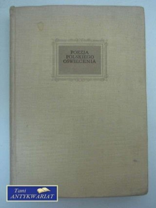 POEZJA POLSKIEGO OŚWIECENIA