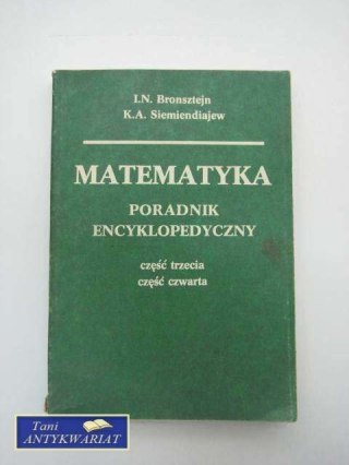 MATEMATYKA PORADNIK ENCYKLOPEDYCZNY cz. 3 i 4