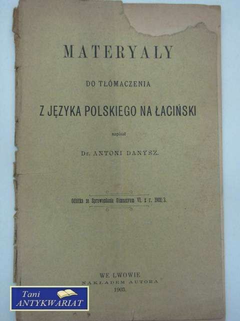 MATERIAŁY DO TŁUMACZENIA