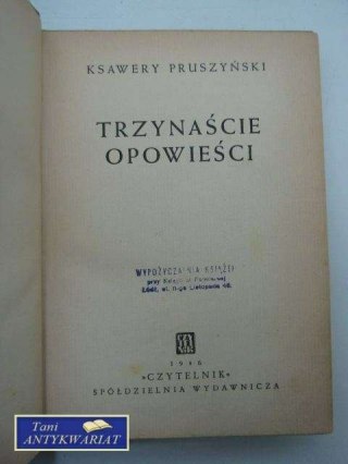 TRZYNAŚCIE OPOWIEŚCI