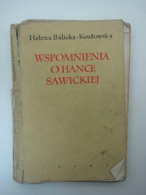 WSPOMNIENIA O HANCE SAWICKIEJ
