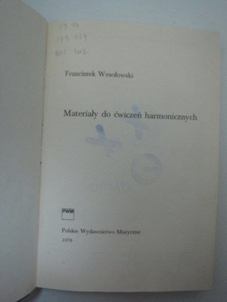 MATERIAŁY DO ĆWICZEŃ HARMONICZNYCH