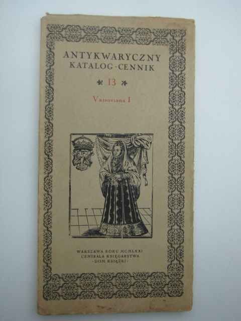 ANTYKWARYCZNY KATALOG - Cennik