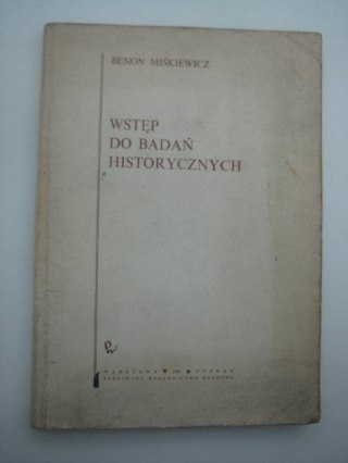 WSTĘP DO BADAŃ HISTORYCZNYCH