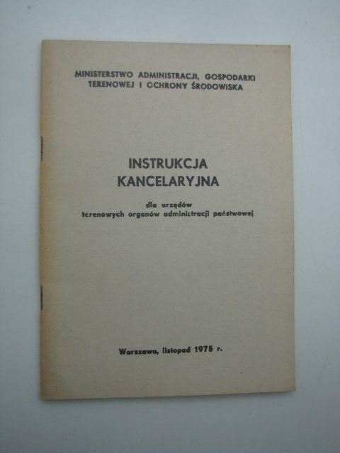 INSTRUKCJA KANCELARYJNA