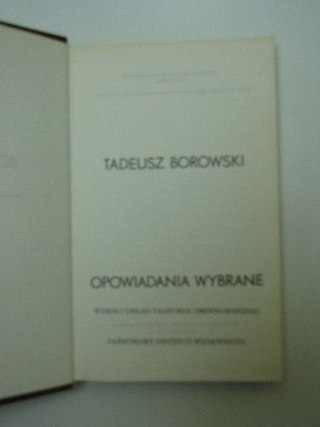 OPOWIADANIA WYBRANE